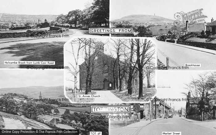 Photo of Tottington, Composite c.1955