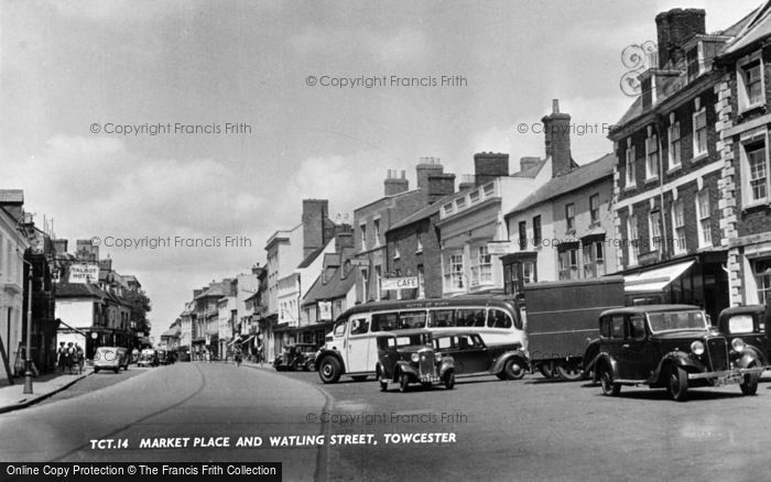 Photo of Towcester, Market Place And Watling Street c.1955