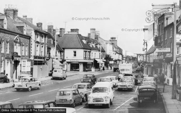 Photo of Towcester, Parked Cars, Watling Street c.1968