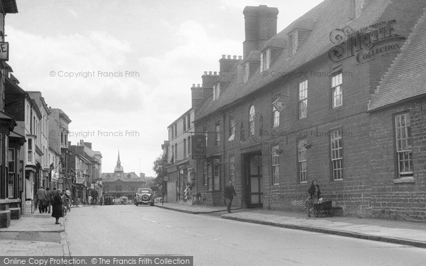 Photo of Towcester, Watling Street And Saracens Head Hotel c.1955