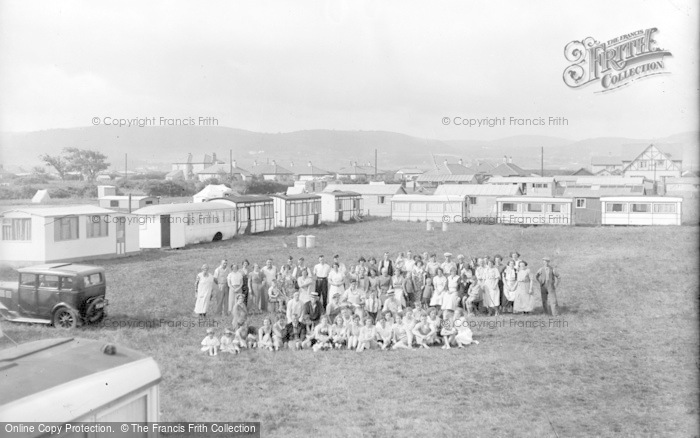 Photo of Towyn, Holidaymakers, Wilcock's Camp c.1936