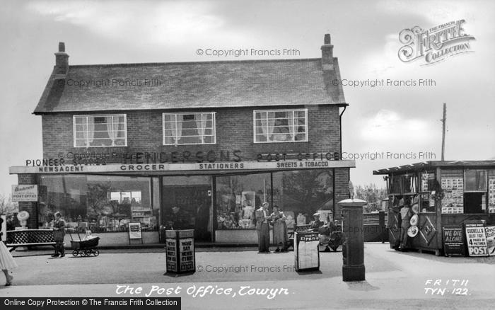 Photo of Towyn, The Post Office c.1955