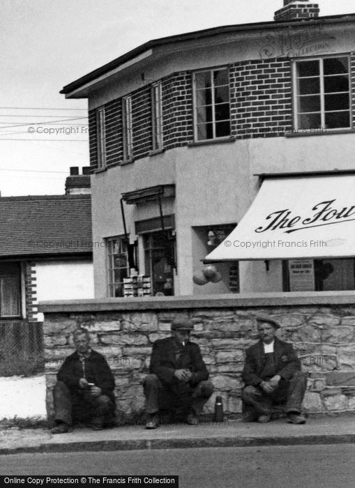 Photo of Towyn, Three Men At Fourways c.1936