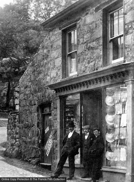 Photo of Trawsfynydd, Men In The Square 1904