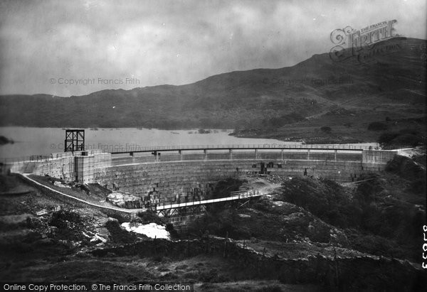 Photo of Trawsfynydd, New Dam And The Lake 1930