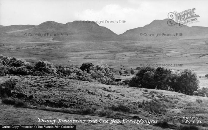 Photo of Trawsfynydd, Rhinog Mountains And The Gap c.1955