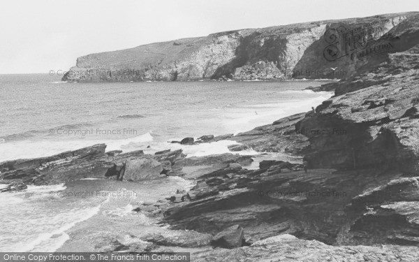 Photo of Trebarwith, High Tide c.1950 - Francis Frith