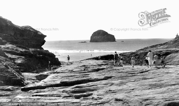 Photo of Trebarwith, Road To The Beach c.1955