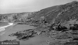 The Beach And Cliffs c.1955, Trebarwith