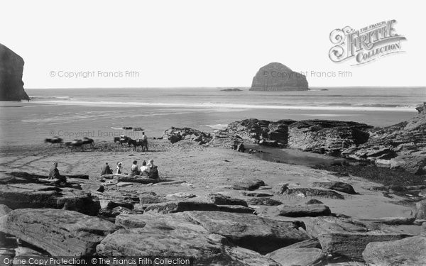 Photo of Trebarwith, The Beach And Gull Rock 1895