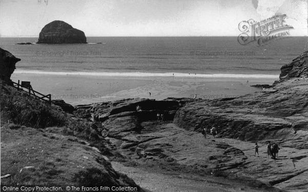 Photo of Trebarwith, The Beach c.1955