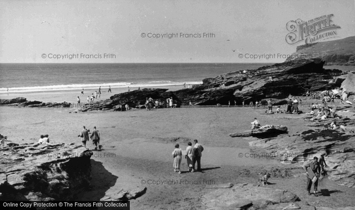 Photo of Trebarwith, The Beach c.1955