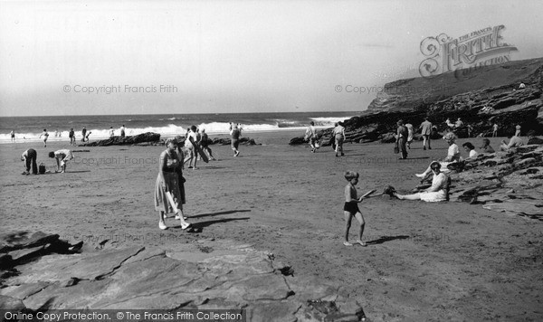 Photo of Trebarwith, The Beach c.1955