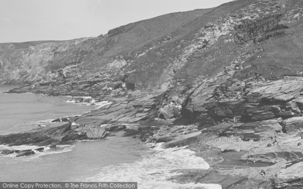 Photo of Trebarwith, The Cliffs c.1930