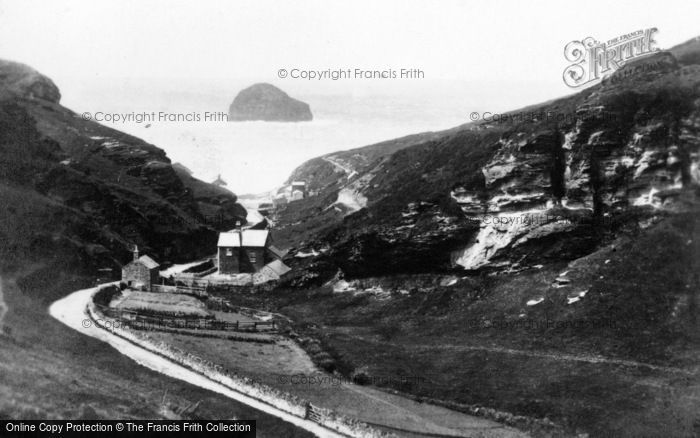 Photo of Trebarwith, The Valley And Gull Rock c.1930