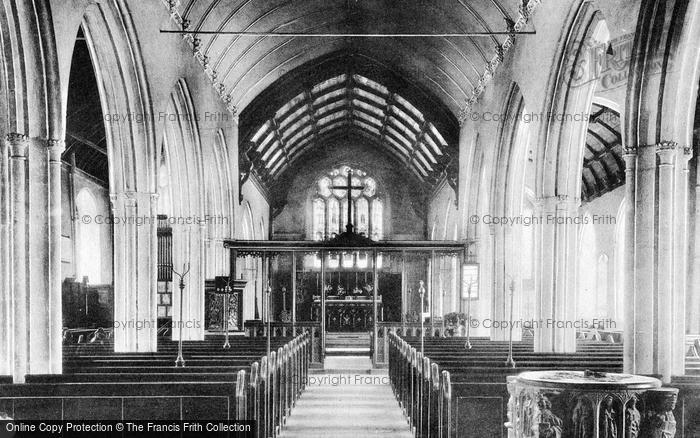 Photo of Trebetherick, St Enodoc Church Interior c.1900