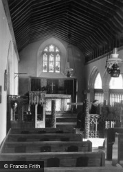 St Enodoc Church, Interior c.1935, Trebetherick