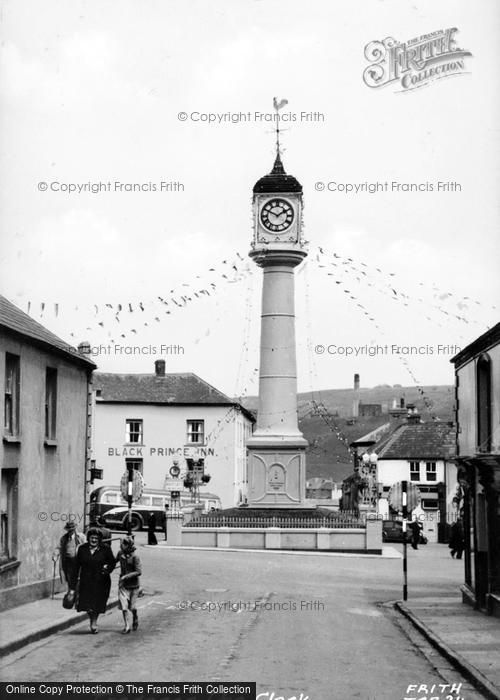 Photo of Tredegar, Clock c.1955