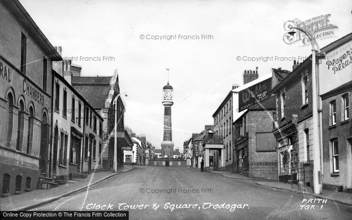 Photo of Tredegar, Clock Tower And Square c.1950