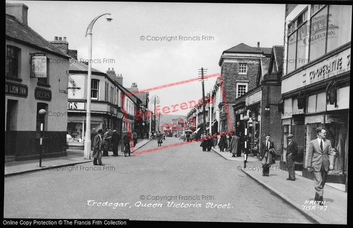 Photo of Tredegar, Queen Victoria Street c.1955