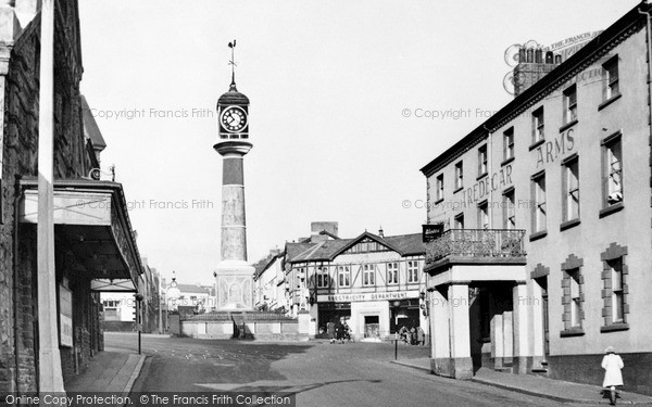 Photo of Tredegar, Town Clock And Circle c.1955