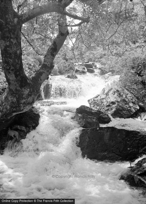 Photo of Trefriw, Falls At Foot Of Lake Crafnant 1952