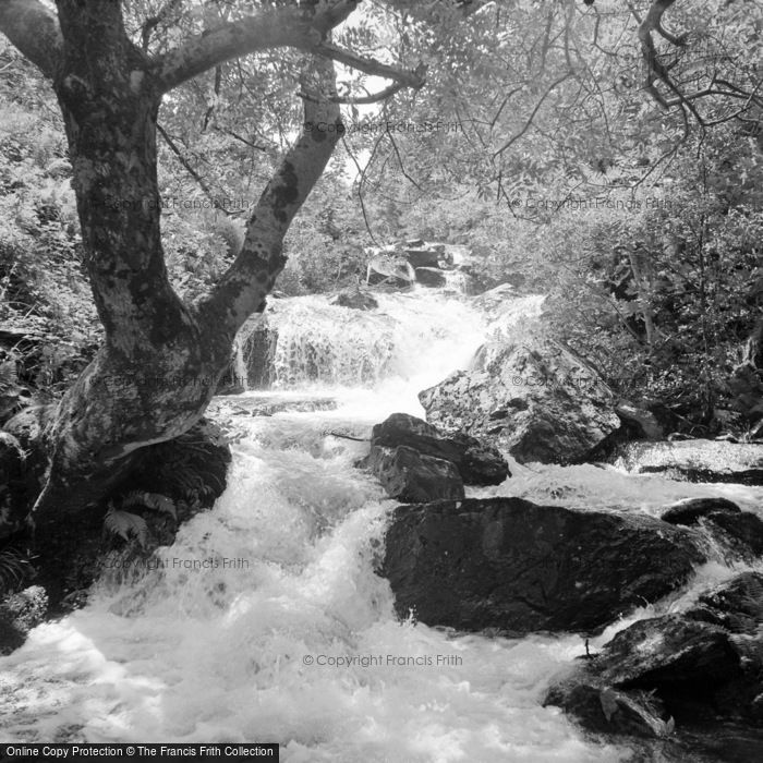 Photo of Trefriw, Falls At Foot Of Lake Crafnant 1952