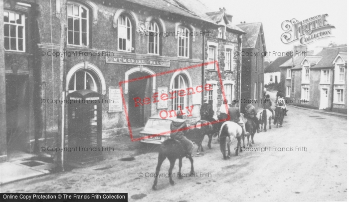 Photo of Tregaron, Pony Trekkers In Town c.1965