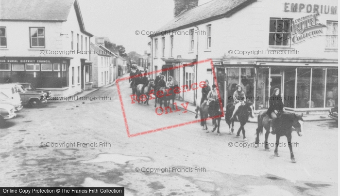 Photo of Tregaron, Pony Trekkers In Town c.1965