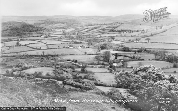 Photo of Tregaron, View From Vicarage Hill c.1955