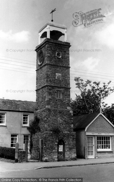 Photo of Tregony, Town Clock c.1955