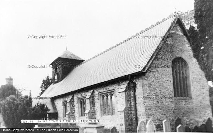 Photo of Tregynon, Saint Cynon's Church c.1955
