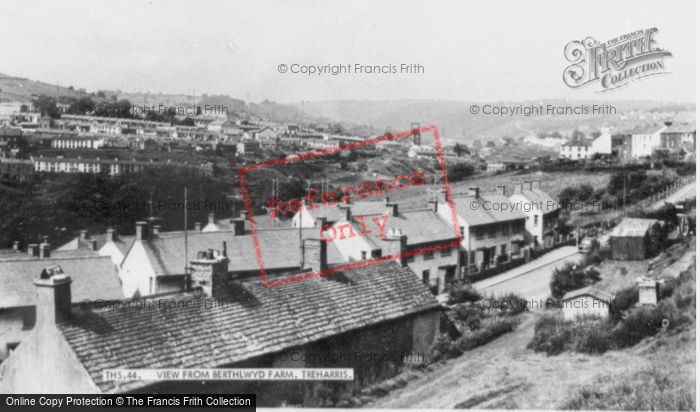 Photo of Treharris, View From Berthlwyd Farm c.1960