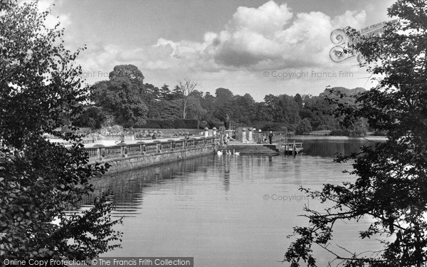 Photo of Trentham, The Lake c.1955