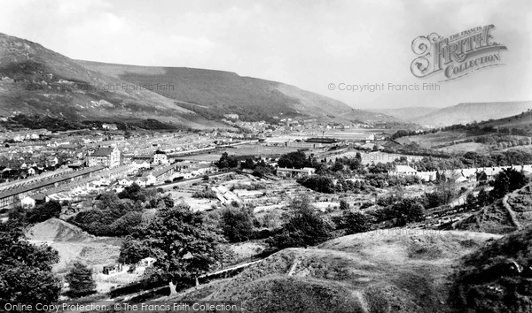 Photo of Treorchy, Rhondda Valley Looking South c.1960