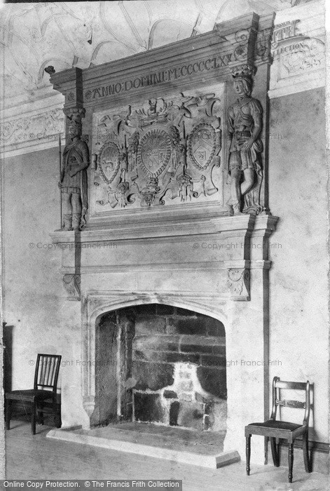 Photo of Trerice Manor, Drawing Room Fireplace c.1900