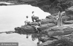 A Family At Tinker Bunny's Pool c.1955, Trevone