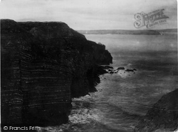 Cliffs At Porthmissen c.1880, Trevone