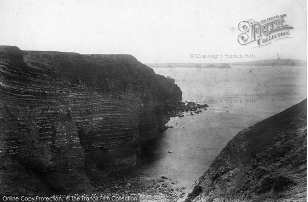 Photo of Trevone, Porthmissen Marble Cliffs 1901