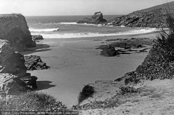 Photo of Trevone, The Sands And Rocks c.1955