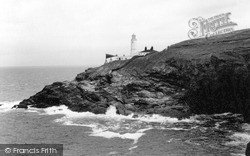 The Lighthouse From Dinas Head c.1955, Trevose Head