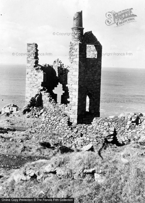 Photo of Trewellard, Engine House Ruin c.1950