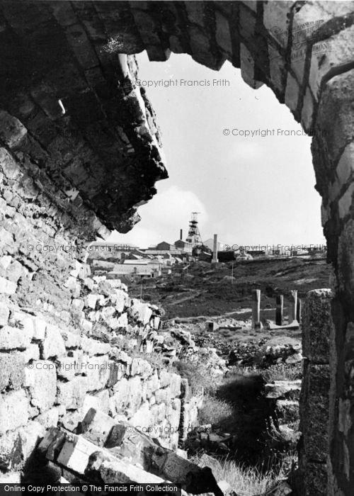 Photo of Trewellard, Geevor Mine Through Old Levant Workings c.1950