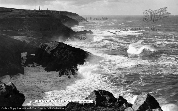 Photo of Trewellard, The Levant Cliffs From Pendeen Watch c.1950