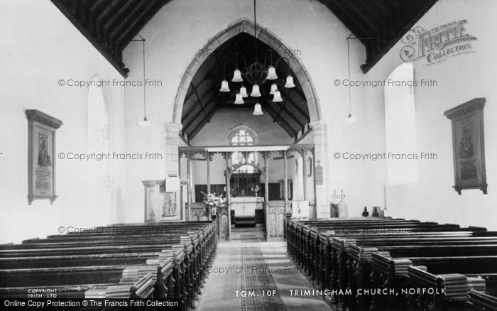 Photo of Trimingham, Church Interior c.1955