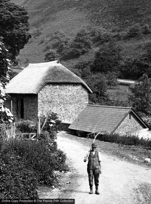 Photo of Triscombe, The Quantocks, Wills Neck, A Farmworker 1929