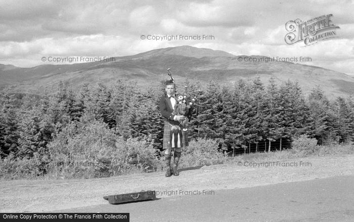 Photo of Trossachs, Bagpipe Player 1962
