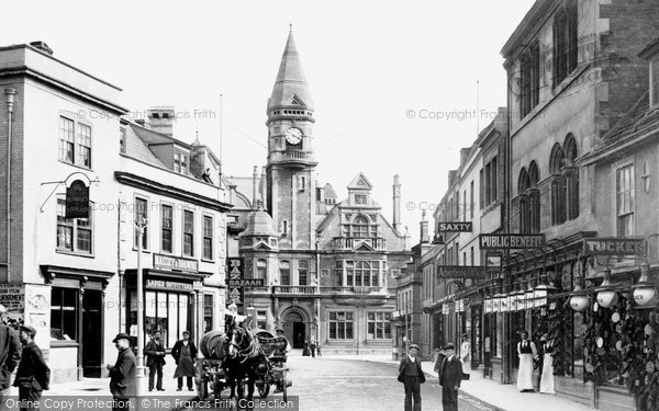 Photo of Trowbridge, Fore Street And Town Hall 1900