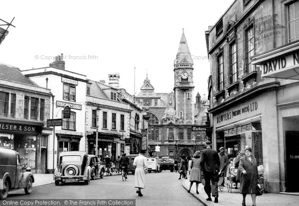 Photo of Trowbridge, Fore Street And Town Hall c.1950
