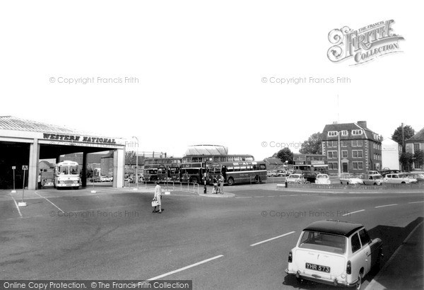 Photo of Trowbridge, The Bus Station c.1965